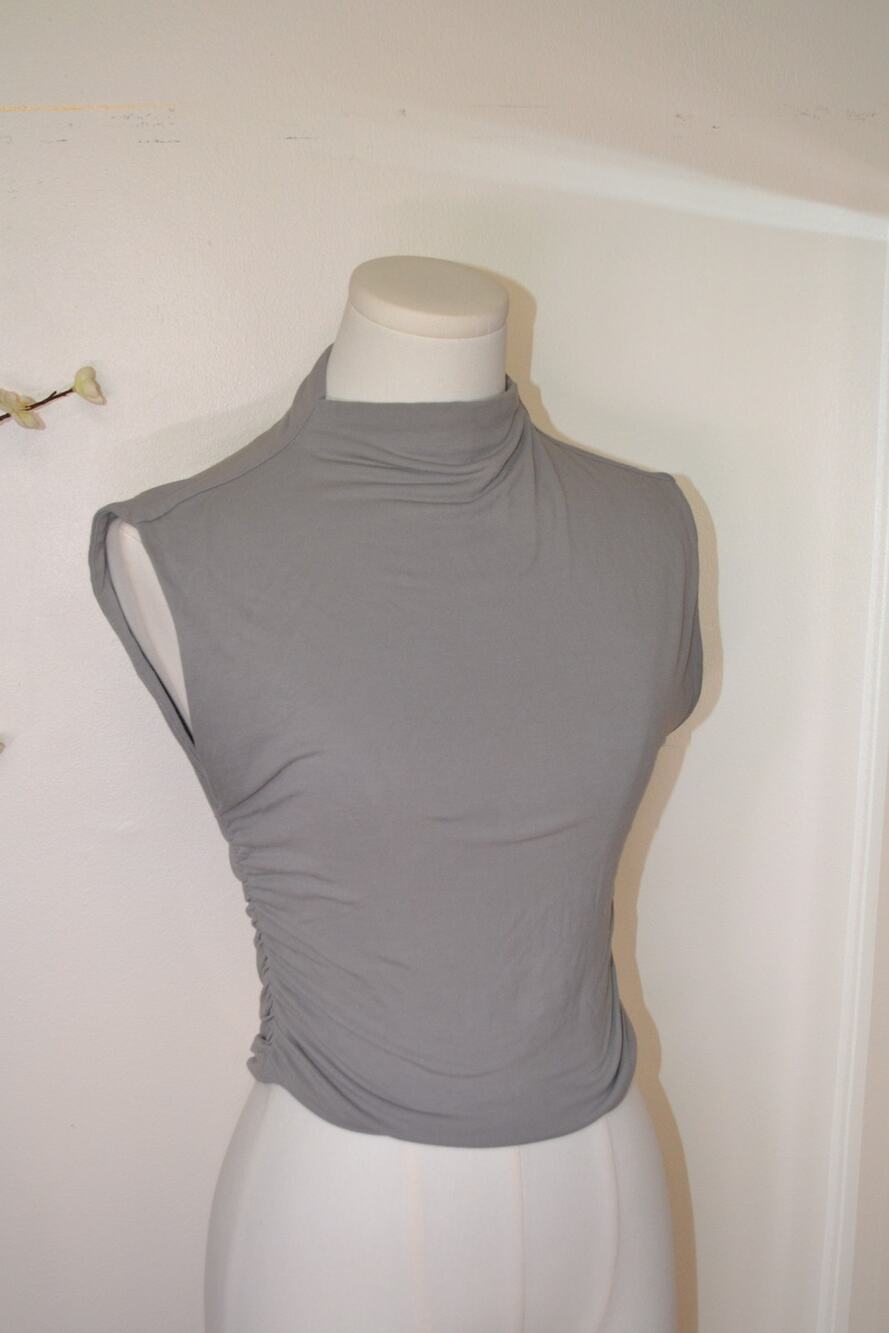 OGLmove OGL Mock Neck Ruched Elevated Basic Top Size S